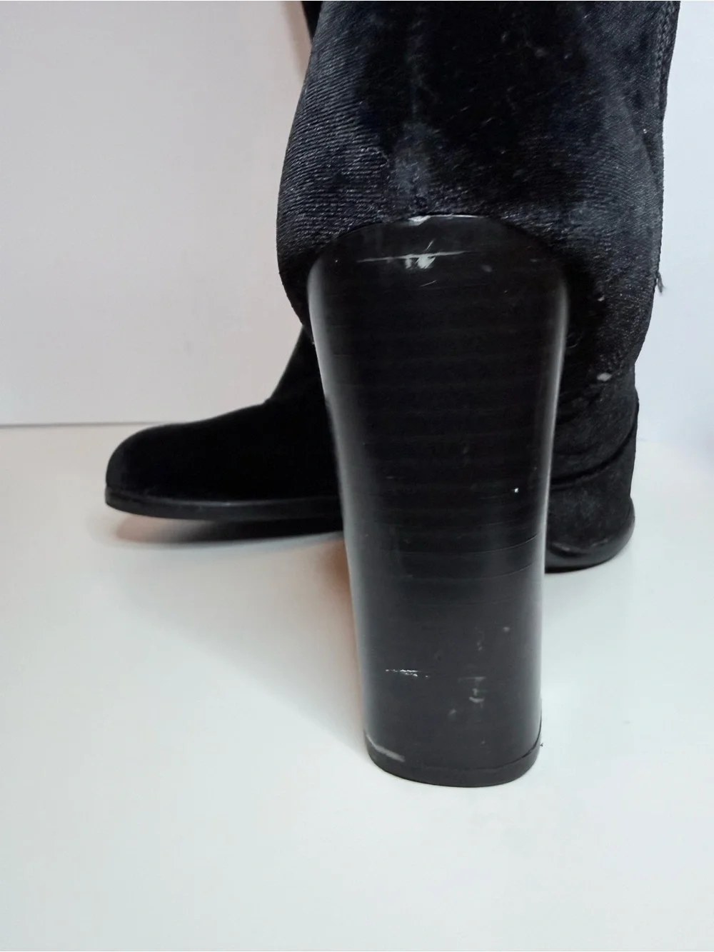 Sam Edelman Black Velvet Over-the-Knee Boots
